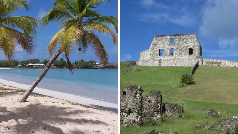 château plages de cocotiers sable fin
