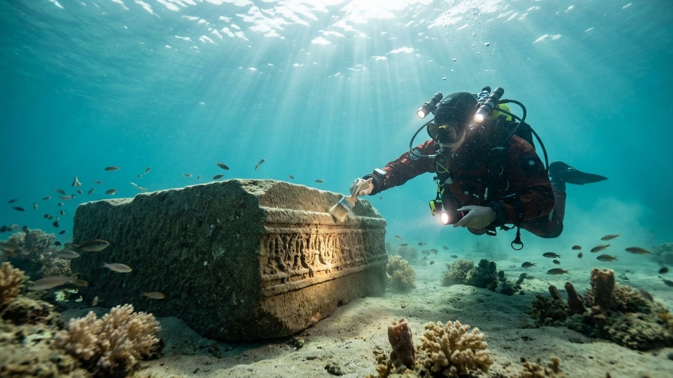 Dwarka, la cité engloutie de l'Inde : découvertes sous-marines extraordinaires