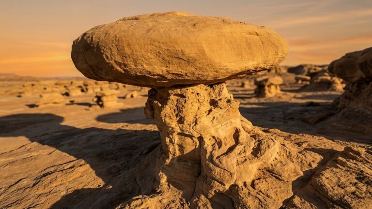 Rochers champignons et formations étranges : l'art de l'érosion différentielle