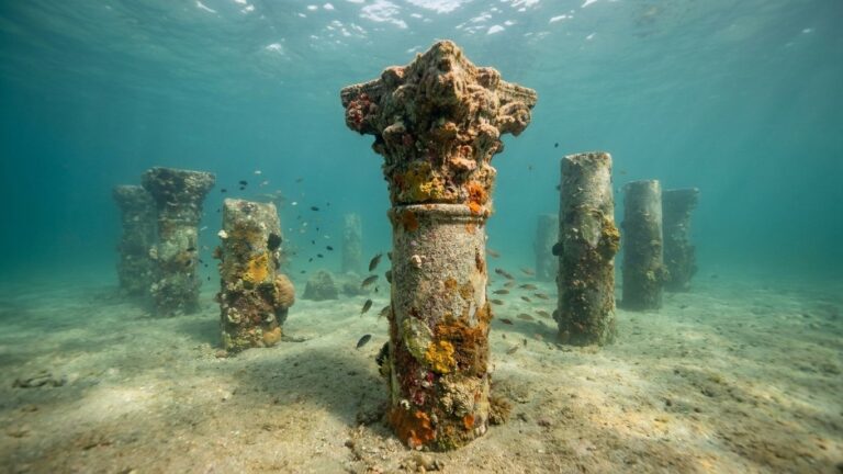 Sous les eaux du port d'Alexandrie reposait un palais englouti depuis des siècles que personne ne soupçonnait