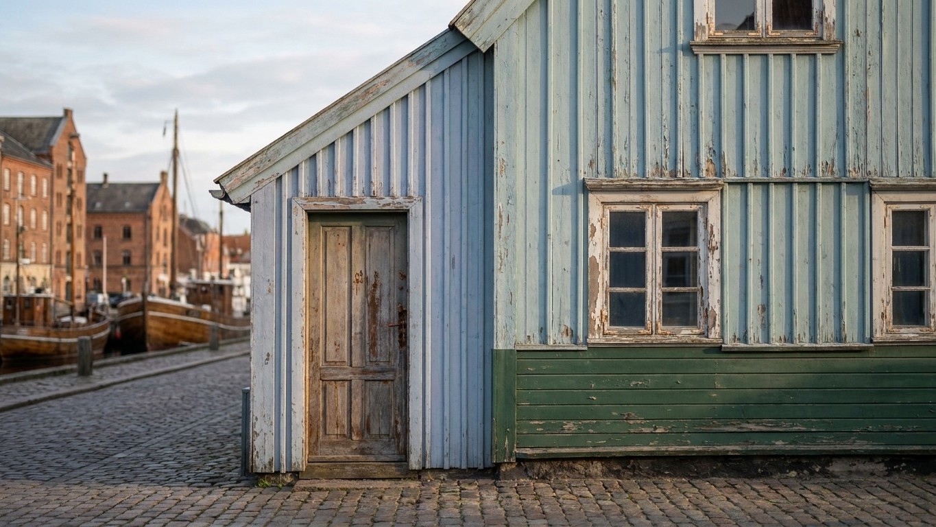 On reste tous dans le centre médiéval de Tallinn, sauf les voyageurs qui connaissent ces rues de maisons en bois