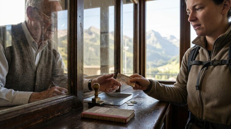 J'ai réservé la montée sur la voie ferrée la plus raide du monde au-dessus de Lucerne : au guichet d'Alpnachstad, on m'a r...