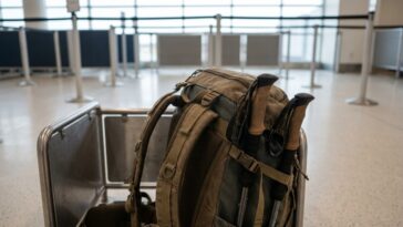 Je glissais encore mes bâtons de randonnée dans mon sac cabine : un agent de sûreté m'a expliqué ce que ça allait me coûte...