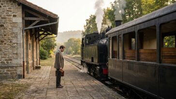 « Je me suis présenté en gare de Tournon un matin de juillet pour monter dans le train à vapeur : le wagon était à moitié ...