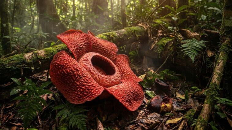 Plus grande fleur du monde : la rafflesia, un mètre de diamètre et une odeur de charogne