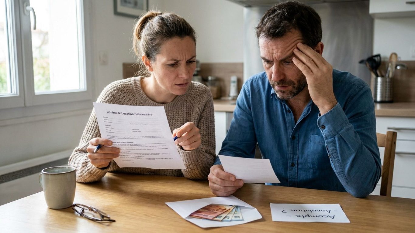 J'ai annulé ma location de vacances à trois semaines du départ : le propriétaire m'a réclamé les 800 € de solde, je n'ai p...