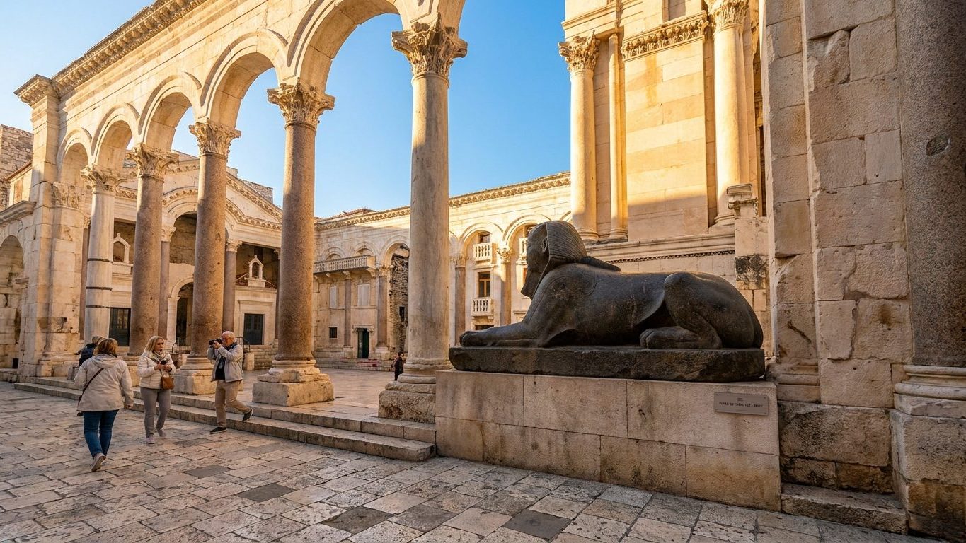 J'ai payé 15 € à l'entrée du palais de Dioclétien : en ressortant, j'ai compris que les ruelles et le péristyle se travers...