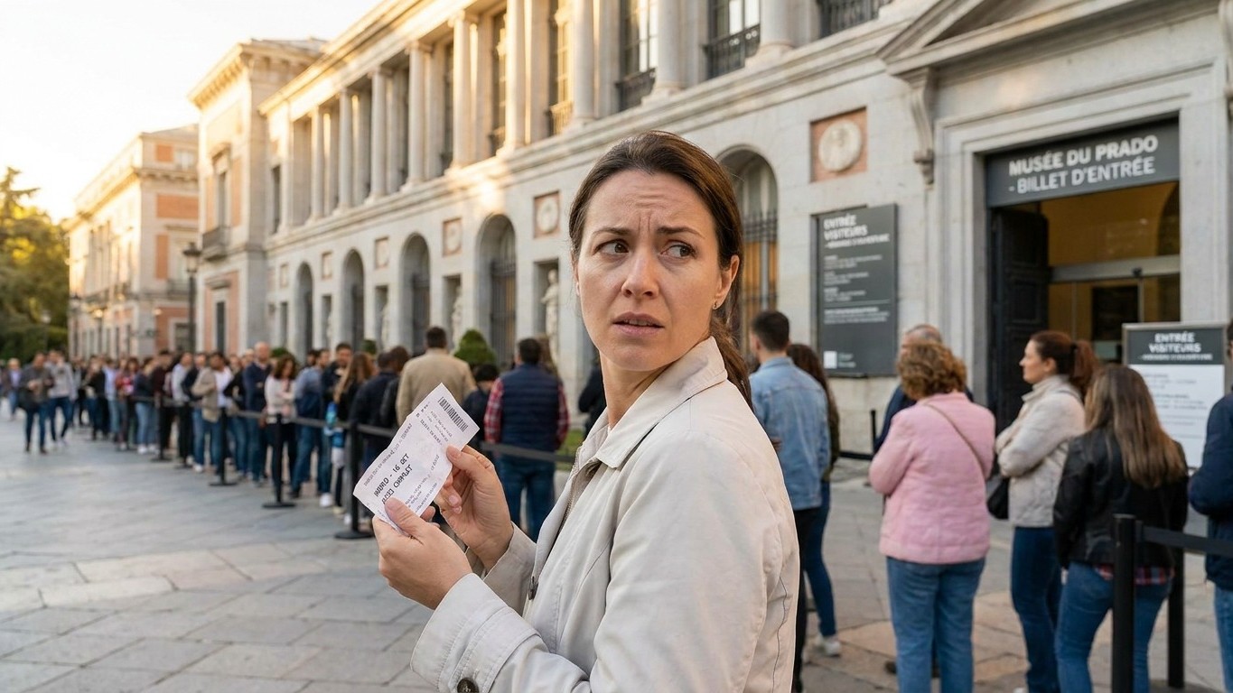J'ai payé 15 € mon billet pour le Prado à 17 h : une heure plus tard, la file d'à côté entrait sans rien payer
