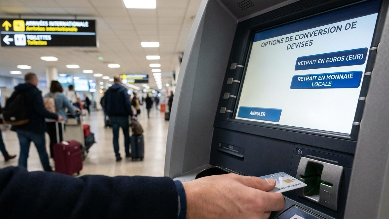 J'ai retiré 200 € au distributeur du hall d'arrivée à Bangkok : sur mon relevé, il manquait 22 € de plus qu'au DAB du cent...