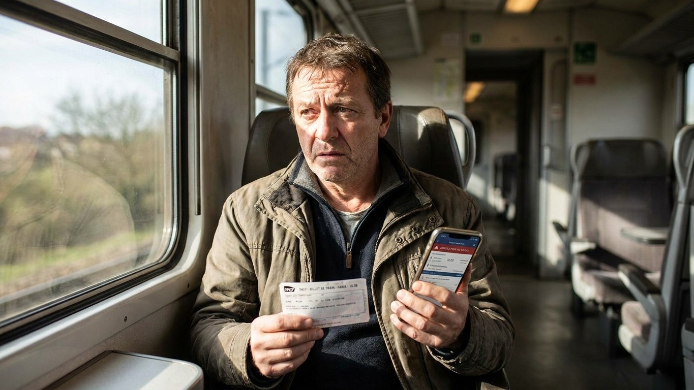 On laisse tous notre carte Senior à la maison une fois le billet payé, sauf que le contrôleur la réclame et remet le trajet au plein tarif